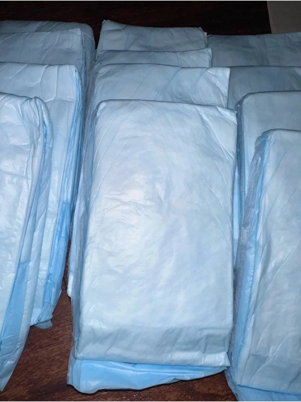 Blue Disposable Bed Underpads - Pack of Absorbent Liners